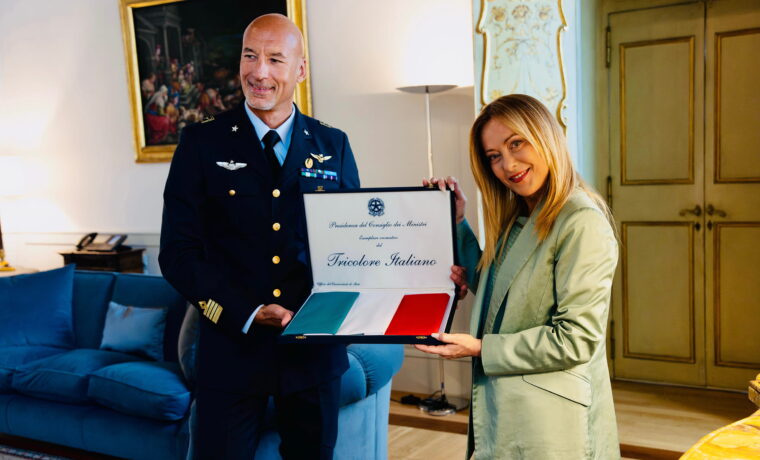 Giorgia Meloni e Luca Parmitano a Palazzo Chigi