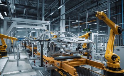 Immagine di macchine utensili in fabbrica
