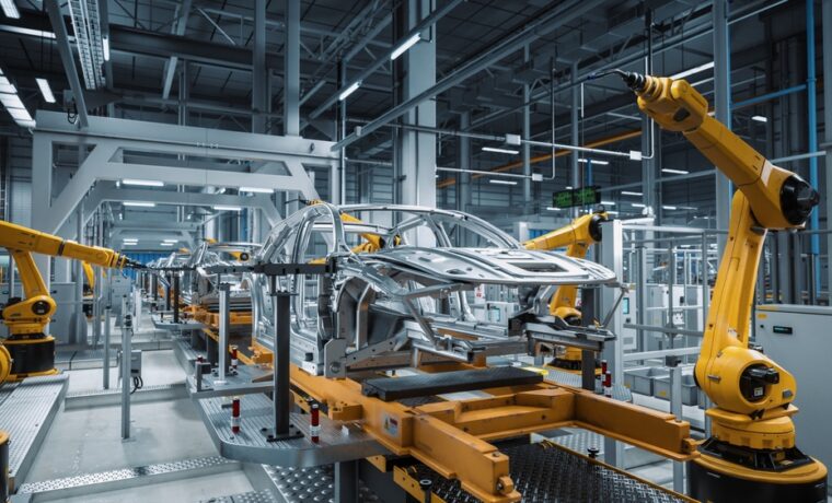 Immagine di macchine utensili in fabbrica