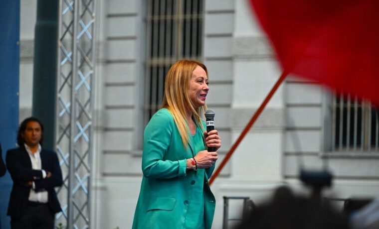 Giorgia Meloni a Chiomonte