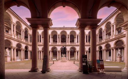 Vista della Pinacoteca di Brera a Milano