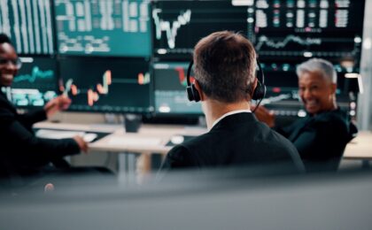 Grafico di borsa che rappresenta l'andamento dei mercati internazionali