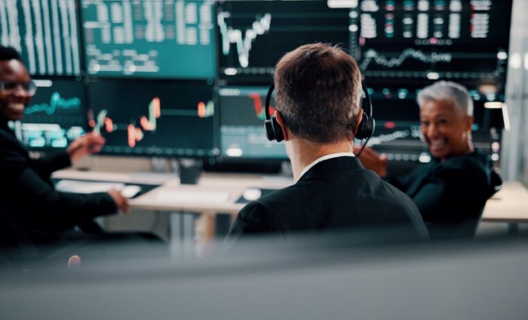 Grafico di borsa che rappresenta l'andamento dei mercati internazionali