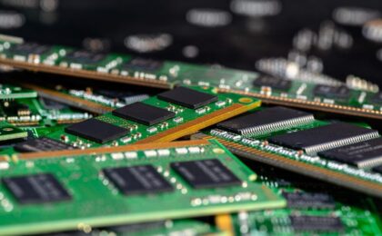 Immagine di una GPU RTX in primo piano
