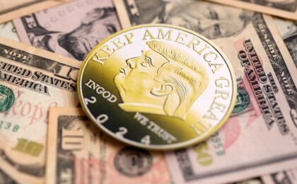 Grafico che mostra il calo del valore del memecoin $TRUMP