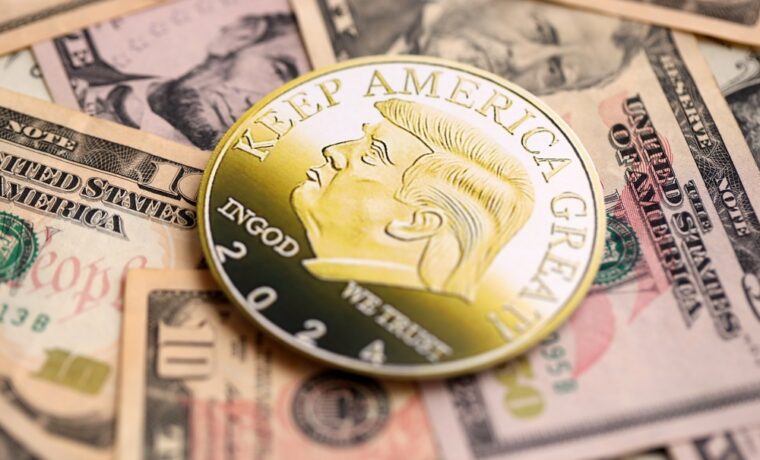 Grafico che mostra il calo del valore del memecoin $TRUMP