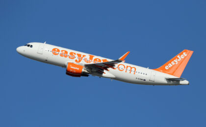 Aereo EasyJet in volo