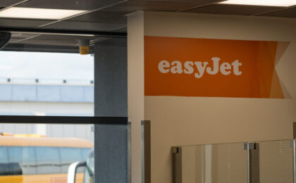 Aereo easyJet in volo