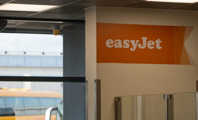 Aereo easyJet in volo