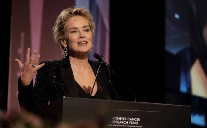 Sharon Stone interviene all'assemblea dei Nobel a Roma