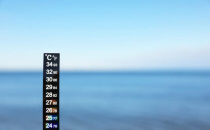 Oceano durante un'ondata di calore