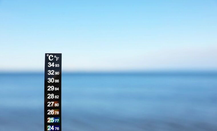 Oceano durante un'ondata di calore